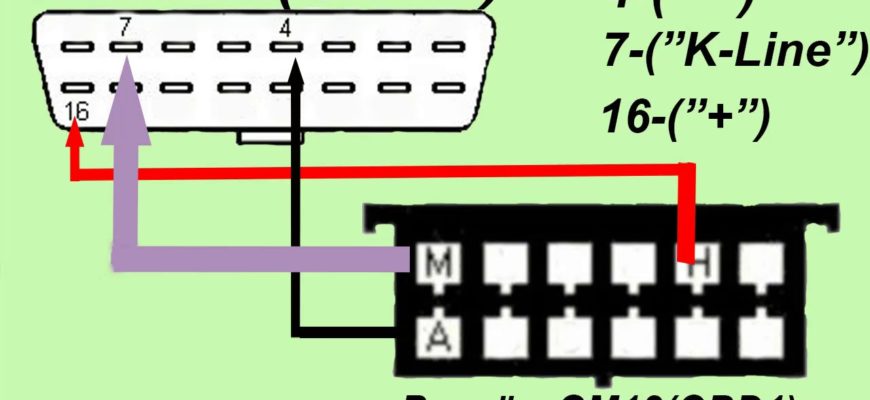 Распиновка переходника gm12 на obd2 ланос.